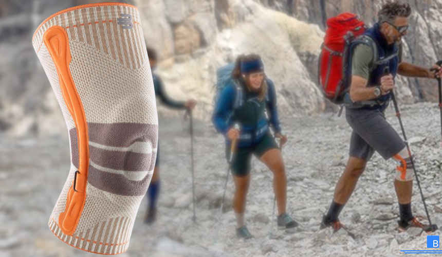 Die Outdoor Merino Knee Support am Berg im Einsatz