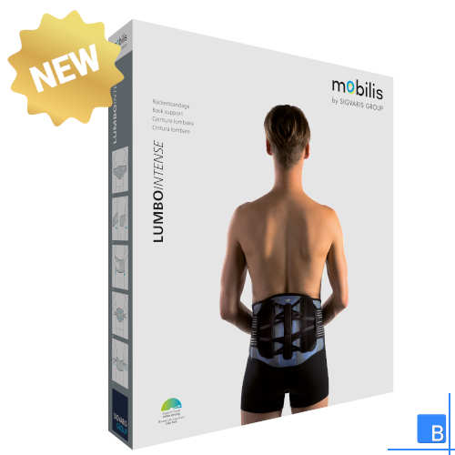 Neu und in schlichter Verpackung: Die Mobilis Rückenbandage
