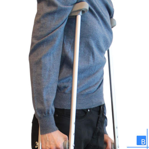 Amerikanische Krücken Anwendung