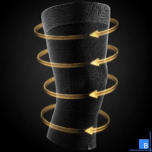 Light Support Knee Sleeve 2.0 Darstellung der zirkulären Kompression