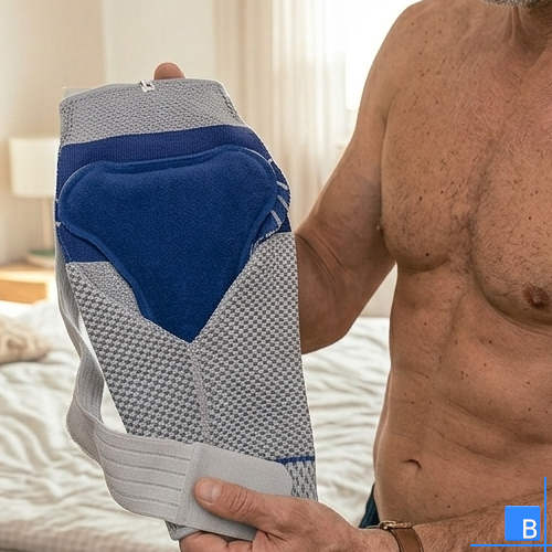 Innenseite der Bandage mit Pelotte